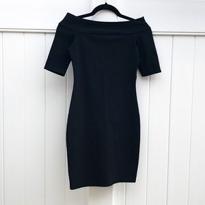 RIVERISLAND Off Shoulder BodyCon Black Dress